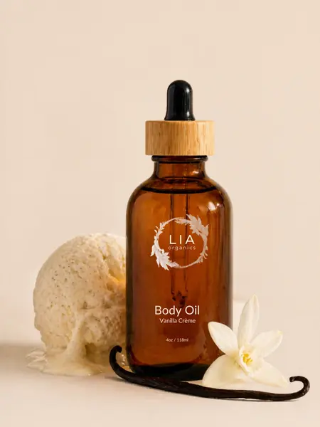 Vanilla Body Oil for Dry Skin Non Toxic Lightweight Body Oil Fast Absorbing Glow Oil Hydrating - 4oz Moisturize Body Care