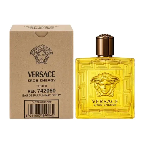 Men's Versace Eros Energy Eau de Parfum Tester - 3.4 oz, Vibrant Fresh Fragrance, Single Item