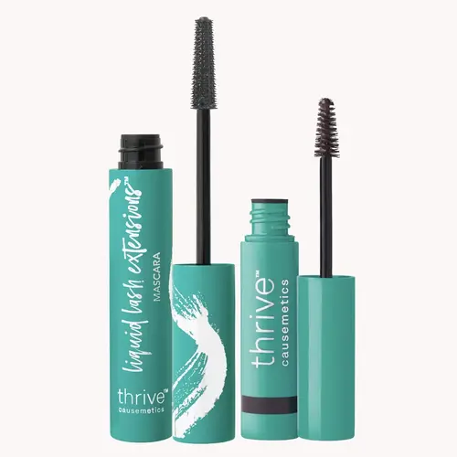 Thrive Causemetics - Everyday Essentials Set, Liquid Lash Extension Tubing Mascara + Instant Brow Fix Semi-Permanent Eyebrow Gel Bundle