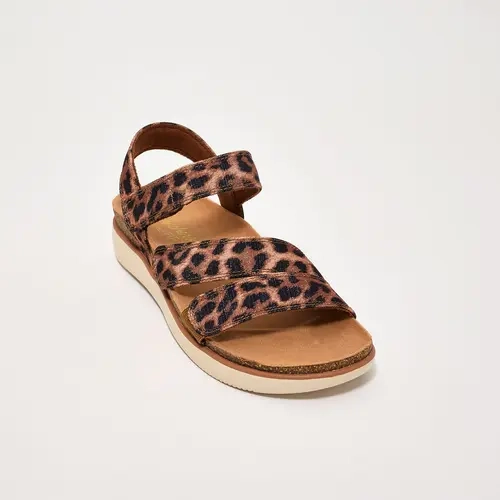 Skechers Lifted Comfort Sparkle Canvas Adjustable Sandals