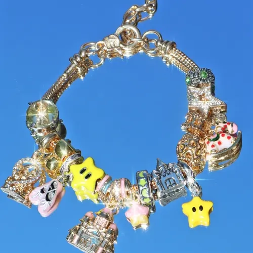 Cute Star Dream Castle Bracelet, DIY Music Festival Bracelet with Ballet Shoe Charm, Adorable Jewelry Gift for Girls