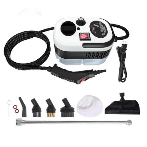 Portable Handheld Steam Cleaner with 10 Accessories, Adjustable Levels, Fast Heat-Up Steamer for Kitchen, Bathroom, Tile & Car Cleaning | Efficient Grease Dirt Remover, All-in-One Steam Cleaner for Household & Auto Care