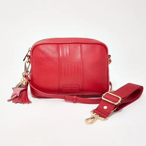 Pom Pom London Leather Americana City Crossbody with 2 Straps