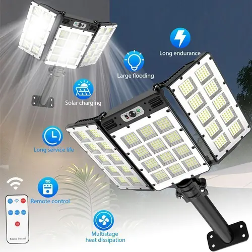 【Toolupgrade】Solar Street Light, Waterproof LED Outdoor Solar Lighting with 3 Modes Motion Sensor for Adults' Garden, Outdoor Wall Lights & Wall Lights Decor