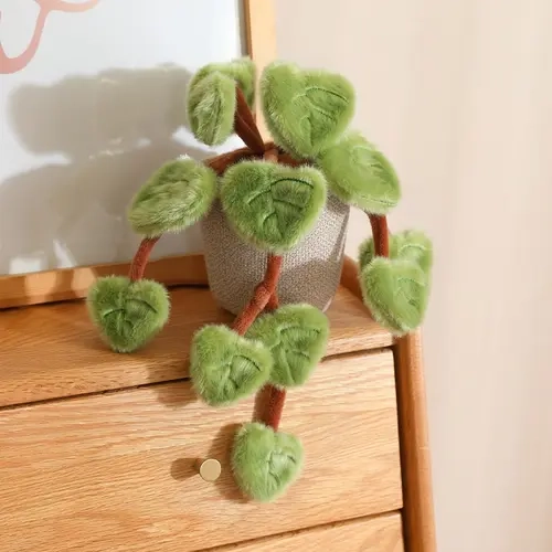Cute Pothos Plush Toy, Cute Stuffies, Soft Filled Planter Doll, Huggable Collectible, Perfect Soft Cuddly Gift for Kids, Boyfriend Gift, Cozy and Adorable Houseplant Companion, Soft Stuffed Doll