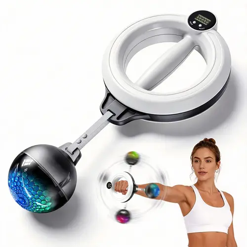 360° Rotating Wrist Ball Grip Strengthener - Ergonomic Arm Workout Equipment, Compact Arm Exerciser, Forearm Strength Trainer, Hand Grips, Home Fitness Equipment for Adults, Portable Party Gift