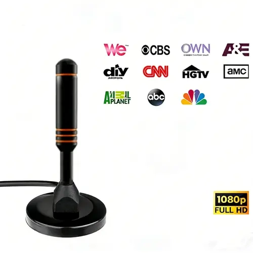 HWU Indoor-Outdoor Long-Range HD Digital TV Antenna with HD Signal Amplifier - New Upgraded for Stable Channels, Versatile Use in Urban Areas, Rural Settings