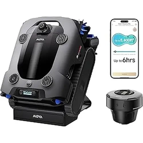 Mova Rover X10 Cordless Robotic Pool Cleaner, 7-in-1 Cleaning, AquaScan LDS Mapping & Precise PoolNavi, Smart Surface Parking, 10,000 GPH Suction, EdgeDrive Brush, Skimmer with Real-time App Control