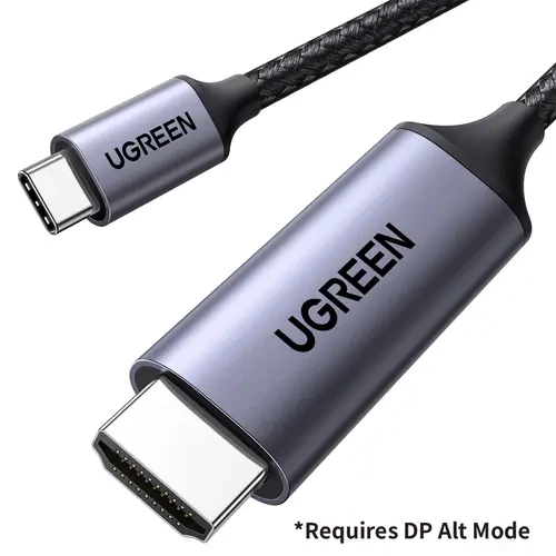 UGREEN Unidirectional Type-C to HDMI 2.0 Cable - 4K@60Hz, 6.6FT, Thunderbolt 4/3 Compatible, High-Speed Data Transfer & Modern Adapters & Cables for iPhone 17 Pro Max, MacBook (Home/Office Accessories)