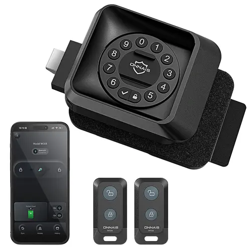 Metal Wireless Smart RV Door Latch Lock - Key & Keypad Access, APP Control, Keyless Entry, Backlit Keypad, Remote Access, Hidden Emergency Key, Weather Resistant Security Lock for RV Campers, Trailers, No