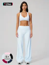 Women's Summer Fashion Yoga Set, Backless Sportswear, Quick-Dry Fitness Outfit, Versatile Activewear, Casual Workout Gear, Athleisure Set, Exercise Clothing