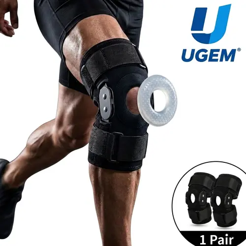 Summerwins Professional Hinged Knee Brace (1 Pair) for Men & Women, Brace Protective Gear with Dual Side Stabilizers, Padded Patella Gel Pad, Perforated Fabric Tech, Adjustable Compression, Recovery Aid for ACL/MCL/Meniscus Tear, Arthritis Pain Relief