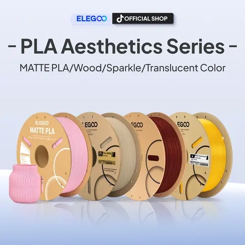 ELEGOO Matte PLA 3D Printing Filament, 1.75 mm Diameter 1KG Cardboard Spool - Low Gloss, Smooth Prints, No Bubbling, No Clogging, Fits A1 Series, Ender Series, Kobra & FDM 3D Printers
