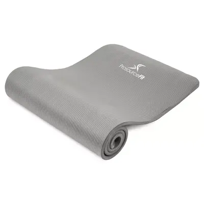 ProsourceFit Extra Thick Yoga and Pilates Mat  1/2-in, Grey
