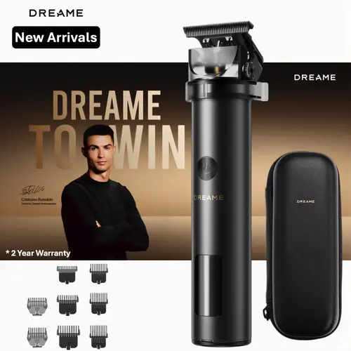【Limited-Time Deal】Dreame - T3 Beard Trimmer for Men, Professional Grooming Kit with 9 Combs, High-Torque Motor, Dual Speed, LED Display - Black