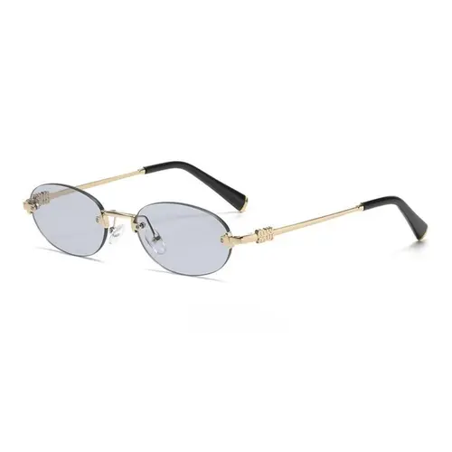 2026 New Lightweight Rimless Retro Oval Sports Sunglasses - Unisex Euro-American Retro Charm Accessories, Sunglasses for Women, Ideal Gift Choice for Streetwear, Fashion Styling