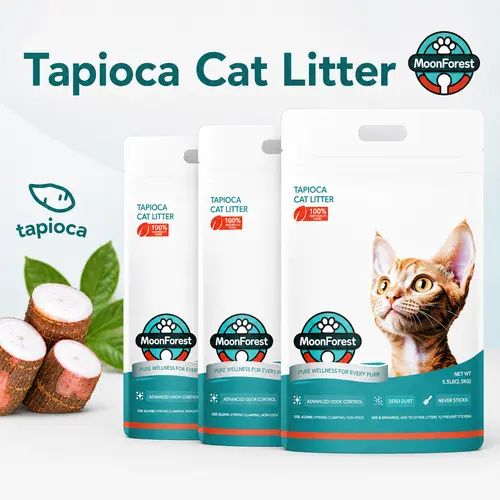 Moonforest Tapioca Cat Litter, Low Dust Kitty Litter with Fast Clumping & Odor Control, Ideal for Multi-Cat Homes #tiktokshopbacktoschool familyfun