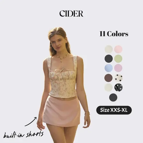 Cider Satin Low Rise A-line Mini Skirt Womenswear Bottom