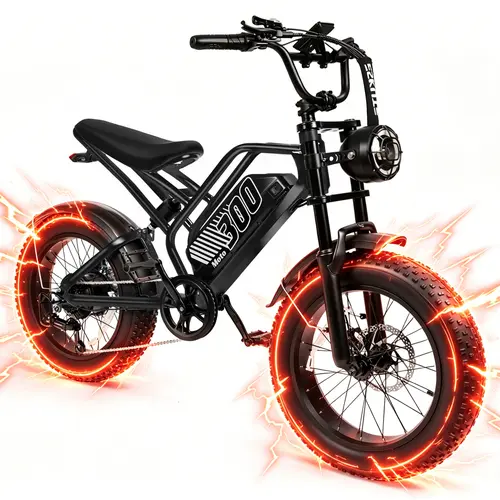 ESKUTE V300 Fat Tire Mountain Ebike, 1500W All-Terrain Electric Bicycle for Adults, 30-35 MPH High Speed, Full Suspension, 48V 20.8Ah Battery & NFC Unlock