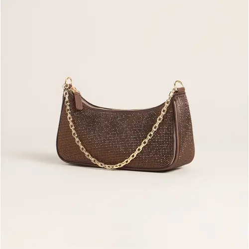 On The List Rhinestone Shoulder Bag