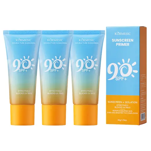 Unisex Broad Spectrum SPF 90 Moisturiser Sunscreen for Adults, Outdoor Sunblock for Face & Body, Lightweight Non-Sticky Waterproof Sweatproof No White Cast Long-Lasting UVA-UVB Protection Skincare Lotion