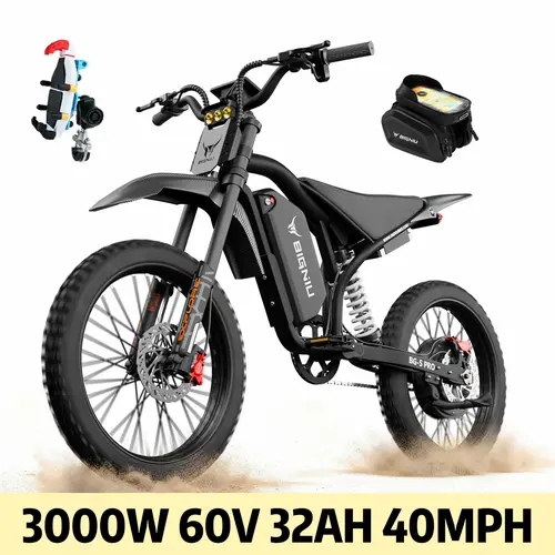 [BIGNIU BG-S PRO] Electric Bike for Adults, 19" Tires, High-Performance Motor, 60V Battery, Dual Hydraulic Brakes