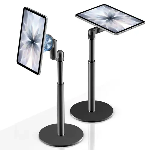 2026 New Model 5-Axis Magnetic Desktop Multifunctional Stand - 360° Rotating Magnetic Mount Tablet Stands & Bases, 360° View Rotate, Adjustable Height, Compatible with iPads/Tablets & Mobile Phones, Super Stable Accessory