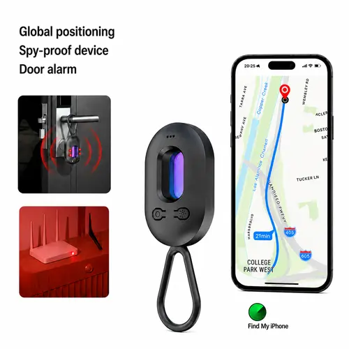 Hidden Camera Detectors, GPS Tracker, Vibration sensor Door andwindow alarm, Spy Camera Detector,Anti-intrusion, 30H Working Time for Travel, Car, Bathroom, Office, Hotel, Airbnb