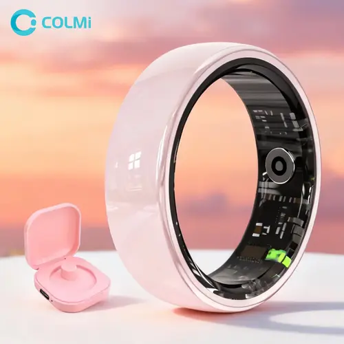 COLMI Ring 2 Ceramic Smart Fitness Tracker Ring - BT Electronic Gadget, Wearable Device with Temperature Monitoring, AI Sleep Cycle Reminder, Health Tracker for Women (No Subscription)