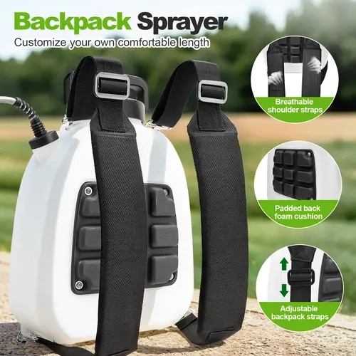 3.2 Gallon Battery Powered Backpack Sprayer, Upgraded Electric Back Pack Sprayer with 3 Spray Speed, Battery Indicator, Rechargeable Handle, 41" Telescopic Wand, 5 Mist Nozzles, for Lawn and Garden