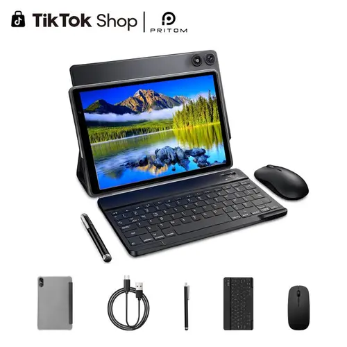 [Stock Up] PRITOM 10-Inch Multifunctional Touchscreen Tablet - Android 16, 5G WiFi, 12GB RAM (3+9), 32GB/1TB Expandable ROM, 6000mAh Battery, 1280 x 800 Display, 2MP Camera - Ideal for Work & School, Great Father's Day Gift