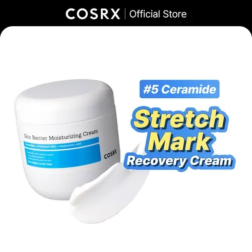 [COSRX Official] Stretch Mark Recovery Face & Body Cream, 450ml/15.2 Fl. Oz. - 5 Ceramides, Cholesterol, Hyaluronic Acid Skin Barrier Care, Clinically Proven Lightweight Absorb Fast Squalane Panthenol Moisturizer for Dry Sensitive Skin, 100-Hour Hydrates
