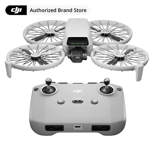DJI Flip Quadcopter Drone - Plastic Aerial Photography Drone with 4K UHD Camera, 3-Axis Gimbal, 13km Video Transmission, Under 249g, Palm Takeoff, Auto Return, Intelligent Flight, Hand Controlled, 1/2/3 Battery & Remote Controller Combos