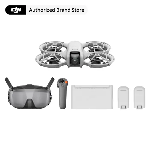 DJI Neo Mini Vlog Drone Quadcopter - All Versions (Standard Unit, Basic Bundle, Fly More Combo, Motion Control Bundle) - 4K Handheld Selfie Camera, Lightweight Beginner-Friendly 4-Rotor Battery Powered Drone with Charger & Accessories