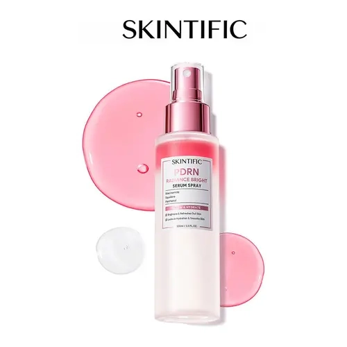 [New Launch] SKINTIFIC PDRN Glass Skin Serum Spray | 1:9 Water-Oil Brightening Serum Mist with Niacinamide & Squalane | Instant Glow & Hydration for All Skin Types