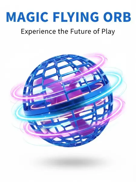 Levitating Induction Flying Ball, Glow Gyro for Fingertip Play, Sports & Outdoor Training Ball