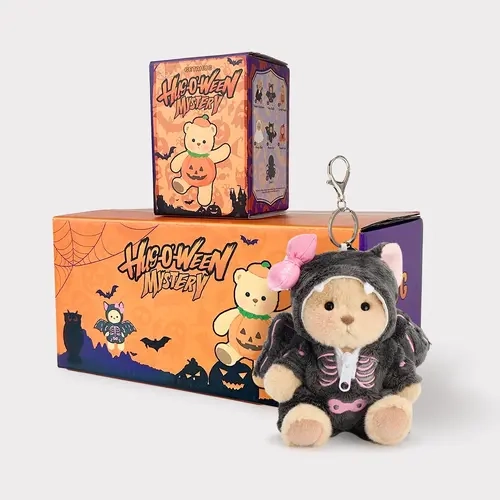 Getahug Halloween Series Mini Bear Collector's Edition Blind Box - 5.9-6.9 in Polyester Fabric Fluffy Plush Keychain Doll, Unisex Cute Single Box Bag Accessory, 1/72 Secret Odds Gift for Enthusiasts