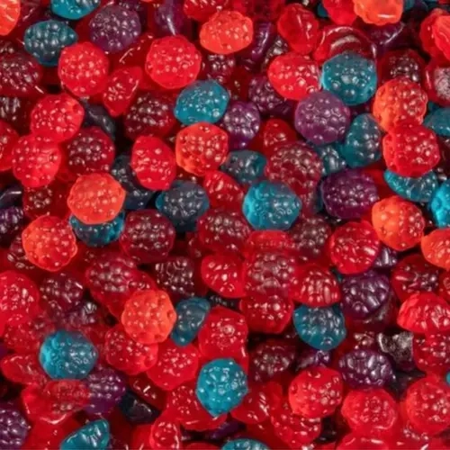 Bulk Bag Mixed Berry-Shaped Gummy Sampler - Candy in Bulk, Sweet Chewy Fruit Jelly Snacks, Natural GMO-Free, Ambient, 12-Month Shelf Life, Party Bowl Filler (Water, Wax, Gelatin Included)