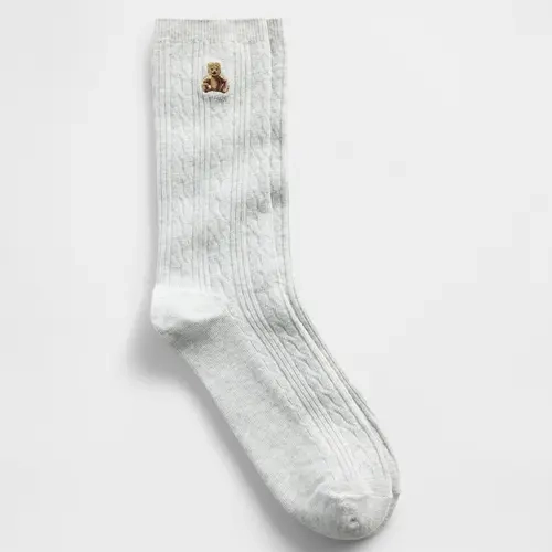Gap Men's Brannan Bear Cable-Knit Crew Socks