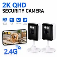2-Pack Indoor Puppy Camera, 1080P HD Wi-Fi Camera Security, Smart Home Gadgets for Dogs & Cats, Night Vision, Motion Detection Alerts, 2-Way Talk, Real-Time View, App Control, 2.4GHz Wi-Fi Only (Home Security Accessory)