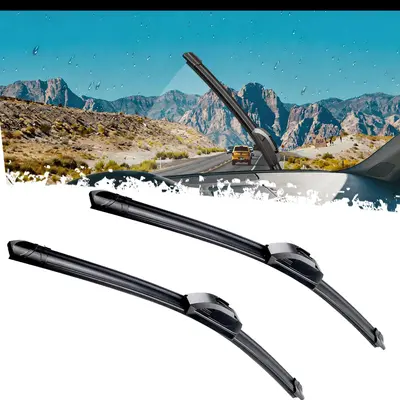 DIBMS 28''+14'' Premium All-Season Auto Windshield Natural Rubber J-Hook Wiper Blades(Pack of 2)