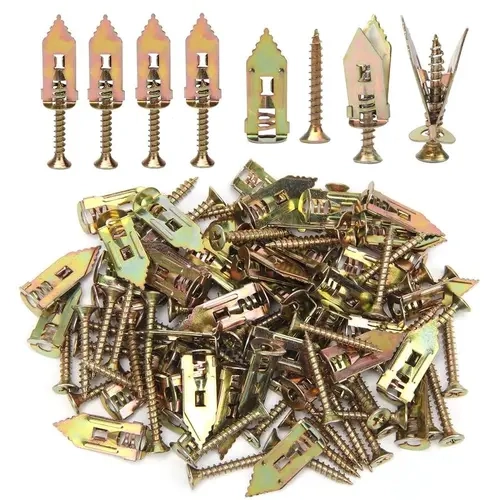 240-Count Drywall Self-Drilling Screw Anchors, Heavy-Duty Zinc-Plated Steel with Conical Tip, Easy No-Drill Installation, Durable for TV & Cabinet Mounting
