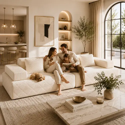 【Father's Day】Modular Boneless Sectional Couch, Oversized Chaise Lounge with Deep Seats, No Assembly Required, Free Combination, Modern Living Room Sofas, Indoor Furniture, Summer-Ready Cloud Couch, Sofas Living Room