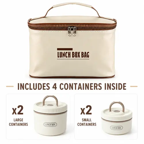 Portable insulated lunch box 1 - 2Hours Warm,set – 3 or 4 layers available, portable, for, multi-layer design, winter edition, large capacity, 304 stainless steel,Microwave-safe, Student food container, No flavor mixing, Easy to clean, Bento box Tableware