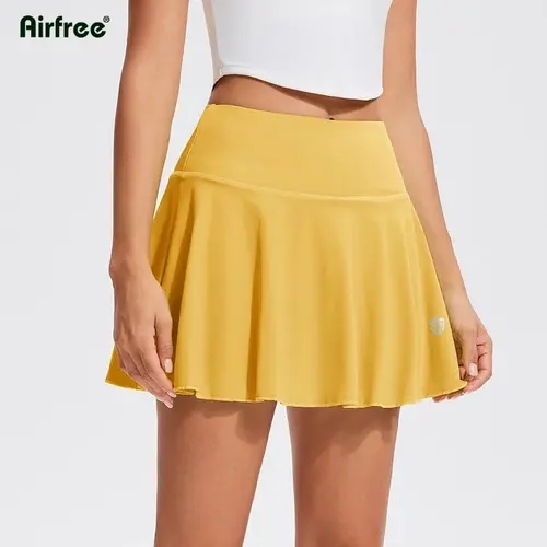 Women's High-Waist Fitted Pleated Athletic Golf Skort - Built-in Shorts, Layered Lightweight Athletic Skirt, Court Design, Hidden Pocket, Workout Tennis & Active Performance Wear, Lightweight Athletic Skirts