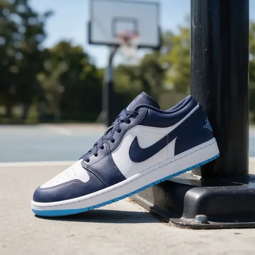 Jordan 1 Low Midnight Navy University Blue 553558-404 Men's Sneakers
