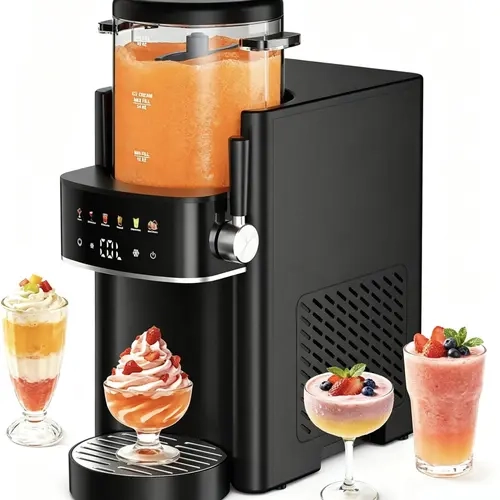 3-in-1 Slushie Machine & Soft Serve Ice Cream Machine, No Ice Needed,  Self-Freezing,automatic cleaning,6 preset mode , Frozen Drink, Milk Shake, Margaritas, summermusthave,summersale,thanksgiving,blackfriday,christmas