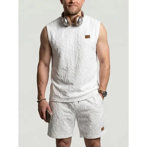 KZZ Men's Quick 2-Pieces Casual Plain Matched Sleeveless Shirt & Above-the-Knee Shorts Set - Summer New Arrival Menswear, Multi-Size Including 2XL, Human-Centric Design, Easy Wear