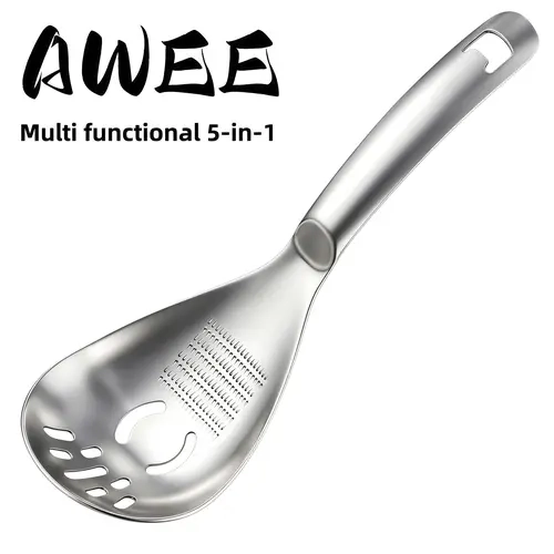 Food Grade 304 Stainless Steel 5-in-1 Multifunctional Cooking Spoon Kitchen Gadget
