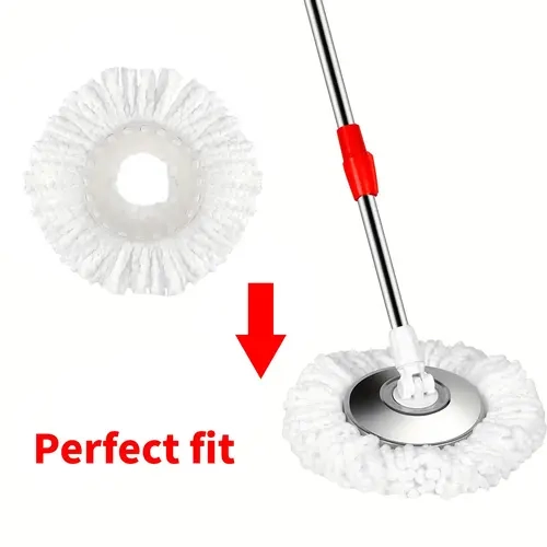 4/6/8 Pcs Spin Mop Replacement Heads, 360° Microfiber Mop Refills, Universal Fit Standard Size, Round Shape for Easy Deep Cleaning, Compatible with Most Spin Mop Systems